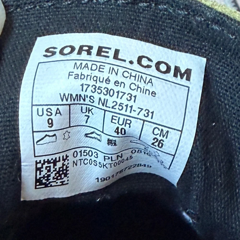 Sorel Out And About Yellow and Black Winter or Rain Boots Women Size 9
